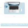 YSAGi Non-Slip Leather Desk Pad, Waterproof Laptop Computer Desk Keyboard Mat, Table Protector Blotter Mat, Large Mouse Pad for Office/Work/Home/Decor(Pink, 23.6″ x 13.7″)(Sky Blue)