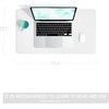 YSAGi Non-Slip Leather Desk Pad, Waterproof Laptop Computer Desk Keyboard Mat, Table Protector Blotter Mat, Large Mouse Pad for Office/Work/Home/Decor(Pink, 23.6″ x 13.7″)(White)