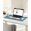 YSAGi Non-Slip Leather Desk Pad, Waterproof Laptop Computer Desk Keyboard Mat, Table Protector Blotter Mat, Large Mouse Pad for Office/Work/Home/Decor(Pink, 23.6″ x 13.7″)(Blue)