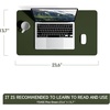 YSAGi Non-Slip Leather Desk Pad, Waterproof Laptop Computer Desk Keyboard Mat, Table Protector Blotter Mat, Large Mouse Pad for Office/Work/Home/Decor(Pink, 23.6″ x 13.7″)(Olive Green)