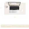 YSAGi Non-Slip Leather Desk Pad, Waterproof Laptop Computer Desk Keyboard Mat, Table Protector Blotter Mat, Large Mouse Pad for Office/Work/Home/Decor(Pink, 23.6″ x 13.7″)(Cream)