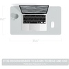 YSAGi Non-Slip Leather Desk Pad, Waterproof Laptop Computer Desk Keyboard Mat, Table Protector Blotter Mat, Large Mouse Pad for Office/Work/Home/Decor(Pink, 23.6″ x 13.7″)(Silver-grey)