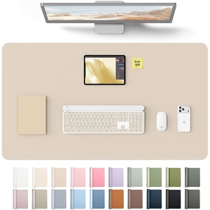 YSAGi Leather Office Desk Pad Protector, Large Mouse Pad, Non-Slip, PU Leather, Laptop Desk Blotter, Waterproof Writing Pad for Office and Home, Black, 23.6″ x 13.8″(Eeggshell)