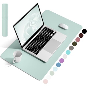 YSAGi Non-Slip Leather Desk Pad, Waterproof Laptop Computer Desk Keyboard Mat, Table Protector Blotter Mat, Large Mouse Pad for Office/Work/Home/Decor(Pink, 23.6″ x 13.7″)(Mint Green)