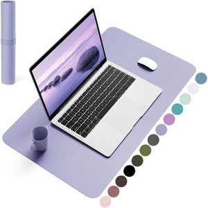 YSAGi Non-Slip Leather Desk Pad, Waterproof Laptop Computer Desk Keyboard Mat, Table Protector Blotter Mat, Large Mouse Pad for Office/Work/Home/Decor(Pink, 23.6″ x 13.7″)(Lavender)
