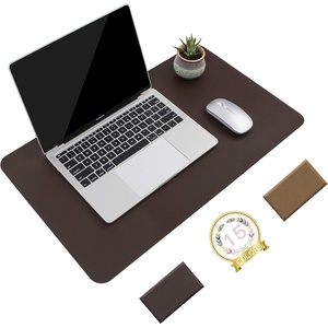 YSAGi Non-Slip Leather Desk Pad, Waterproof Laptop Computer Desk Keyboard Mat, Table Protector Blotter Mat, Large Mouse Pad for Office/Work/Home/Decor(Pink, 23.6″ x 13.7″)(Dark Brown)